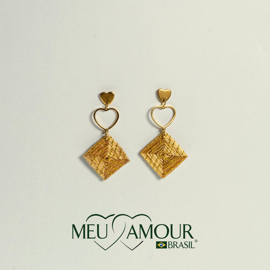 Boucles d'Oreilles Coração Radiante MeuAmour®Brasil