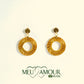 Boucles d'Oreilles Sol Dourado MeuAmour®Brasil