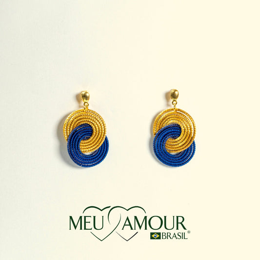 Boucles d'Oreilles Ondas Entrelaçadas MeuAmour®Brasil