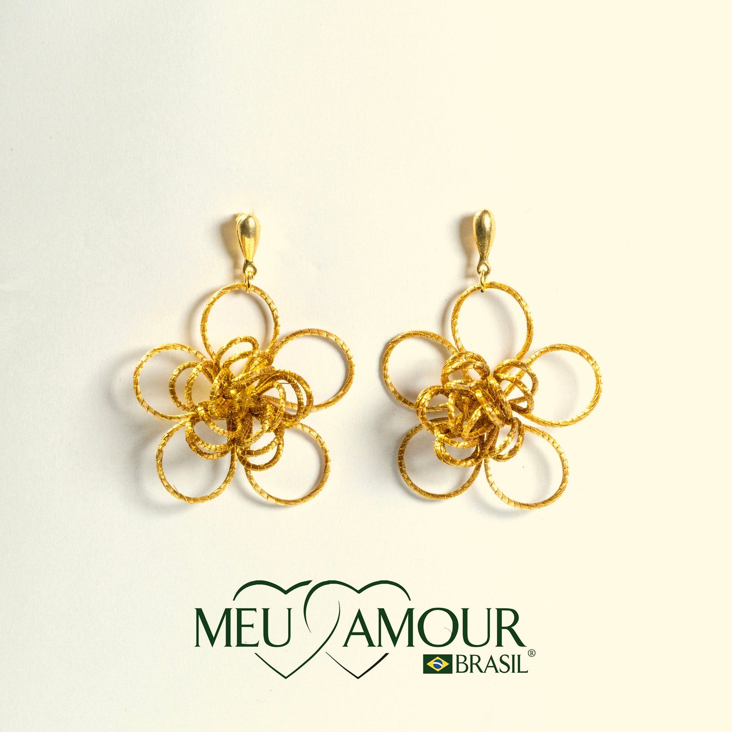 Boucles d'Oreilles Flor Radiante MeuAmour®Brasil