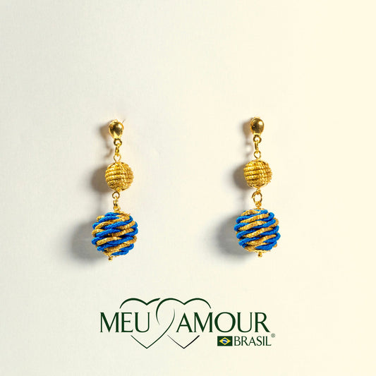 Boucles d'Oreilles Horizonte Dourado MeuAmour®Brasil